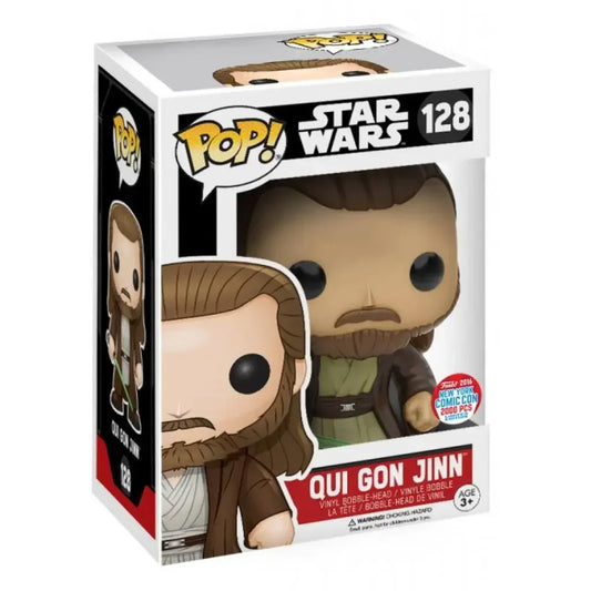 Figura in vinile Funko Pop Star Wars Qui Gon Jinn serie Comic Con 2016, modello esclusivo 2017, ideale come regalo di compleanno.