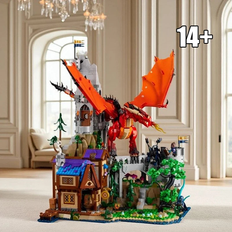Figura d'azione Dungeons & Dragons Il Racconto del Drago Rosso, set di costruzione con 3745 pezzi, marca Otaku Family Store Online