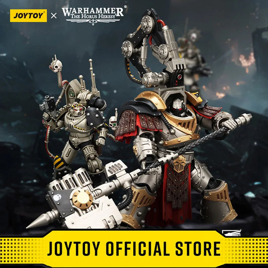 Action figure Warhammer JOYTOY The Horus Heresy Iron Warriors Legion Praevian Warsmith, dettaglio di figura in plastica 1/18