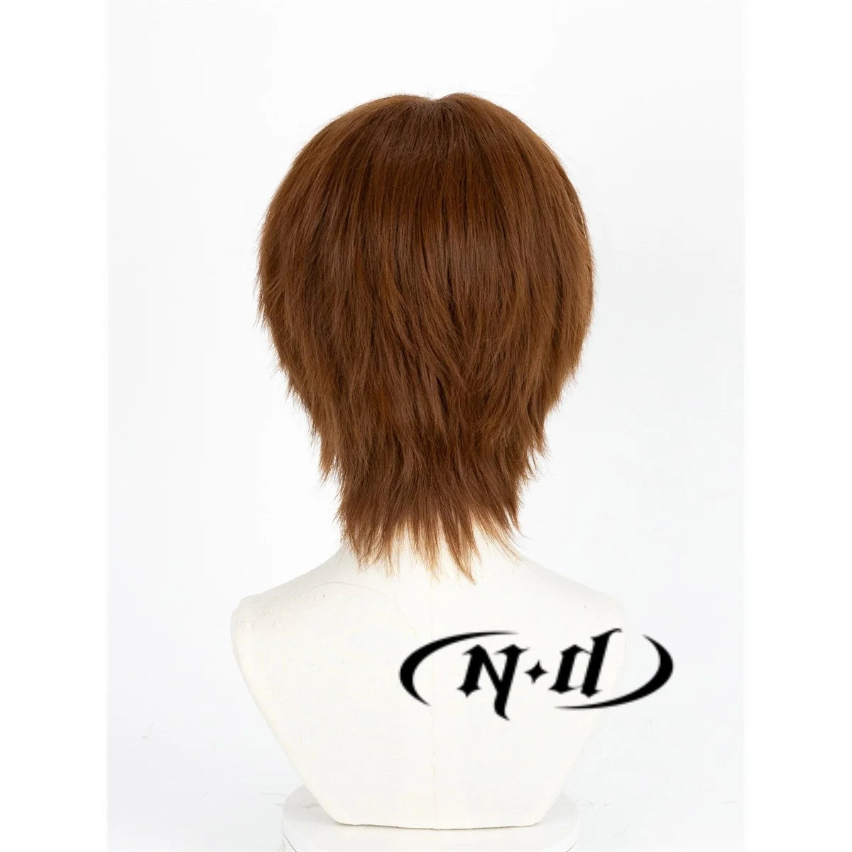 Parrucca cosplay Light Yagami di Death Note, capelli castano chiaro, alta qualità, fibra Kanekalon, perfetta per Halloween e cosplay.