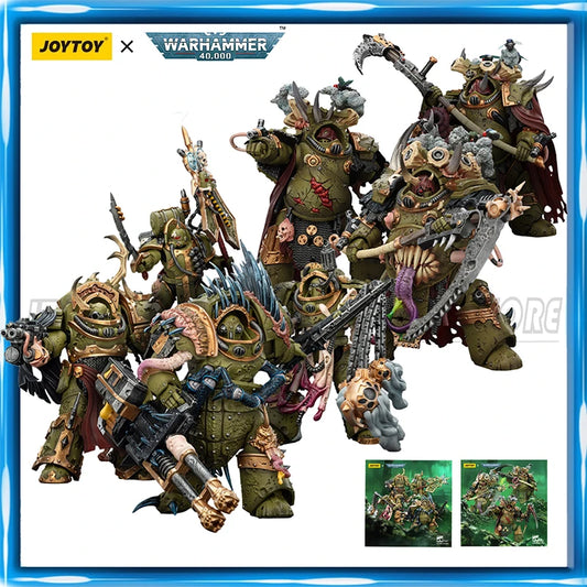 Figura d'azione Warhammer 40K Death Guard Deathshroud Terminator Blightlord con portabandiera, dettaglio realistico e articolazioni robuste