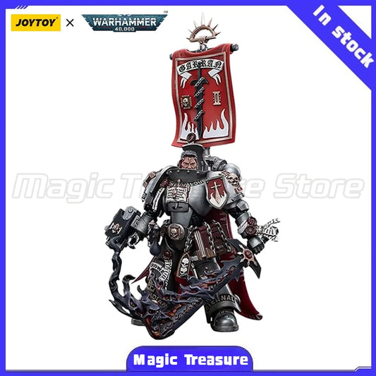 Figura d'azione Warhammer 40K Grey Knights Castellan Crowe, dettagliata e articolata, di marca Otaku Family Store.
