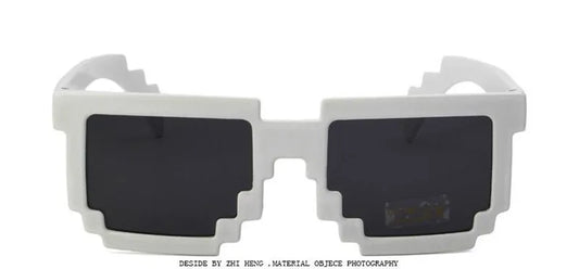 Occhiali da sole quadrati colorati per bambini, occhiali cosplay Minecraft, con custodia EVA, giocattolo per regali bambini.