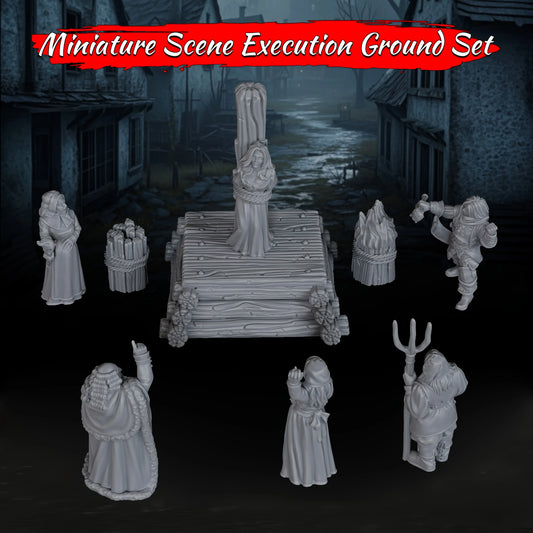 Miniature di terreno fantasy oscuro per giochi di ruolo, scena dettagliata con elementi di gioco di ruolo e collezionismo, prodotto Otaku Family Store