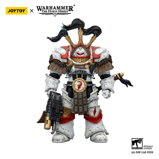 Figura d'azione Warhammer 40K White Scars Stormseer Consul e Legion Praetor in stile anime e militare, 1/18 Otaku Family Store.
