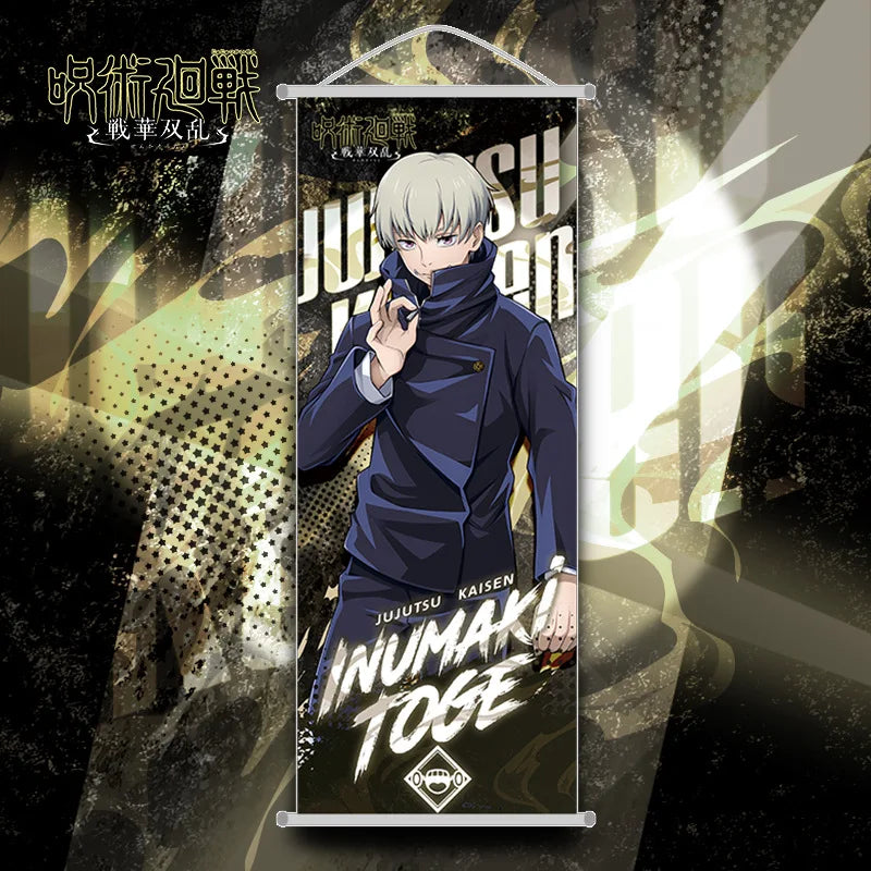 Poster di Jujutsu Kaisen con immagine di Gojo Satoru, stampa lunga da parete, decorazione a tema anime, gadget Otaku Family Shop.