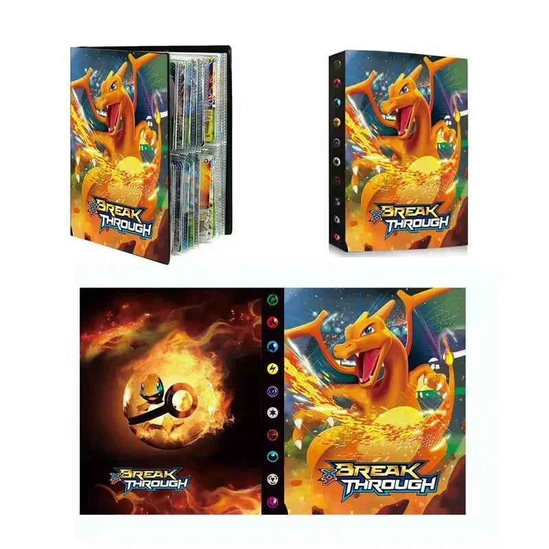 Album portadocumenti per carte Pokémon Otaku Family, con Charizard VMAX GX EX, contenitore per collezione di 240 carte per bambini