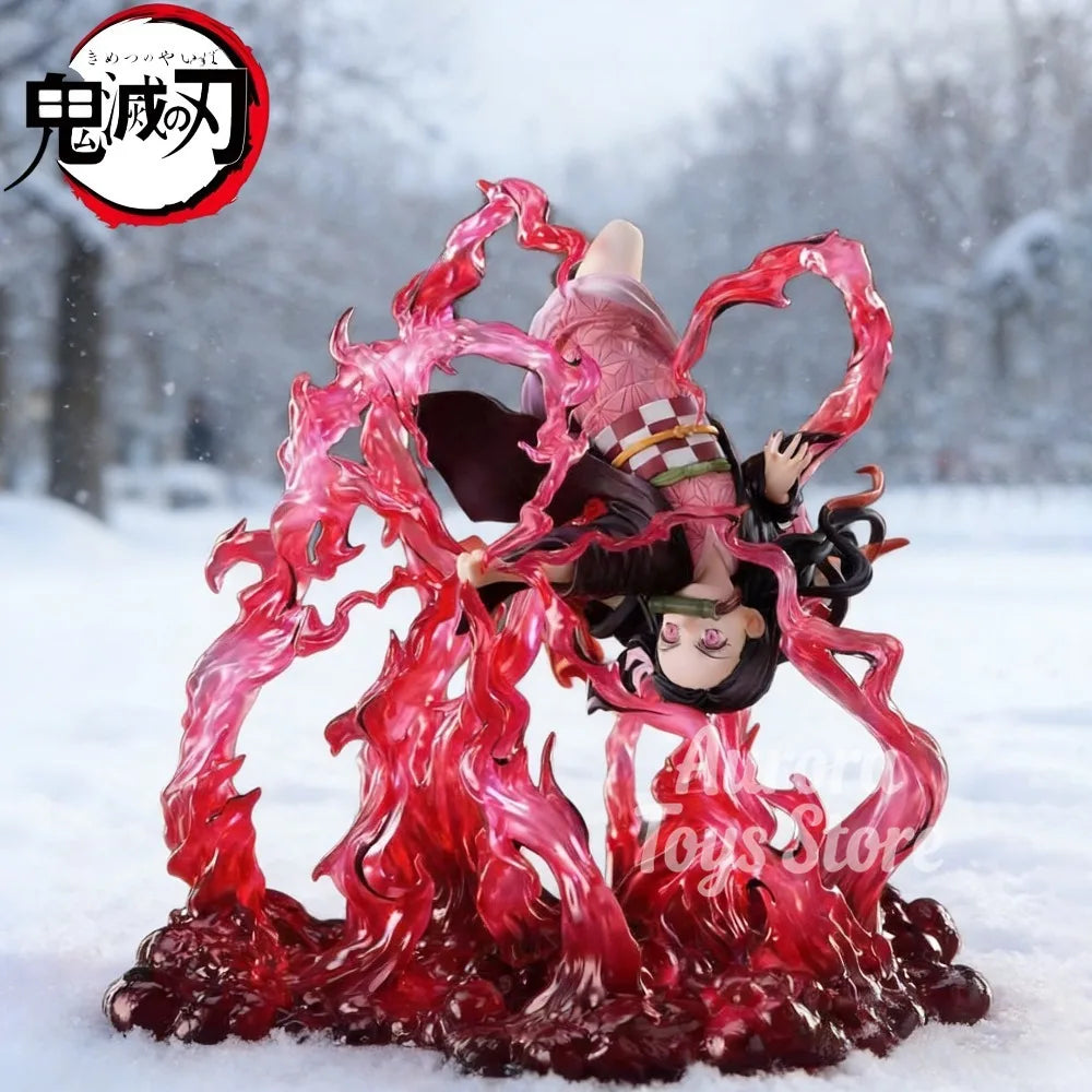 Figura anime Demon Slayer Kamado Nezuko, action figure in PVC, collezione di 18cm, perfetta come regalo.