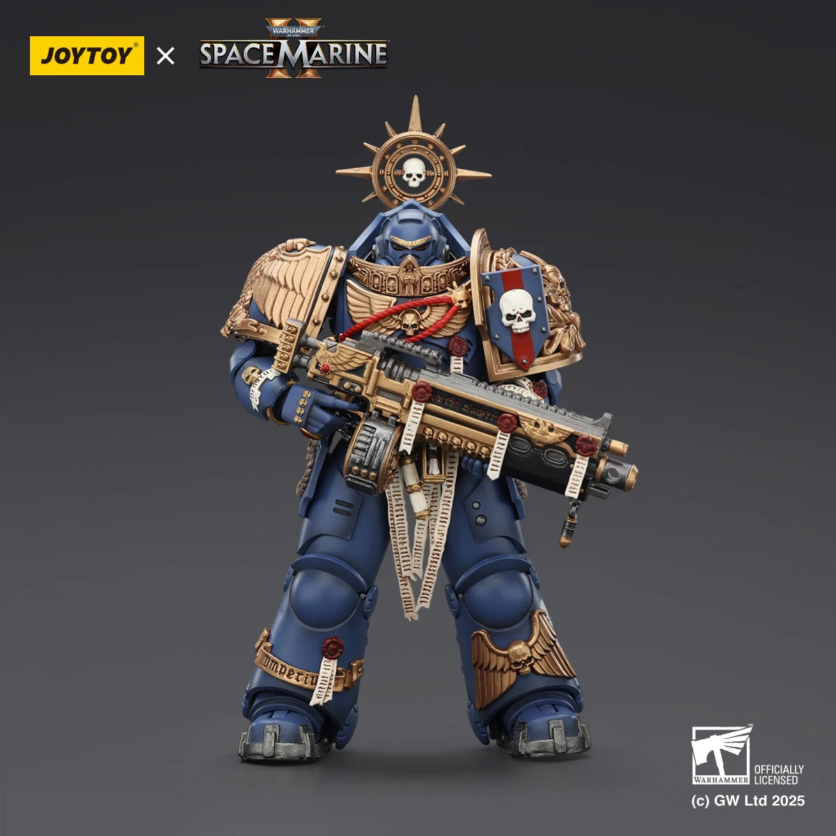 Figura d'azione Warhammer 40K Ultramarine Guilliman Titus Metaurus Chaplain Biologis Calgar Varus MKIII, dettagliata e articolata.