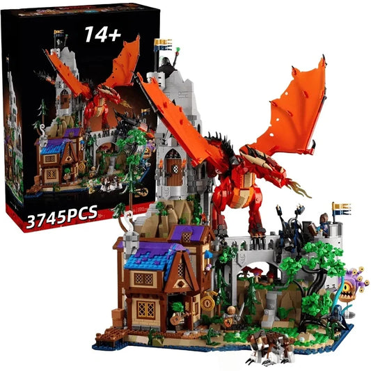 Figura d'azione Dungeons & Dragons Il Racconto del Drago Rosso, set da costruzione Otaku Family Store Online con 3745 pezzi.