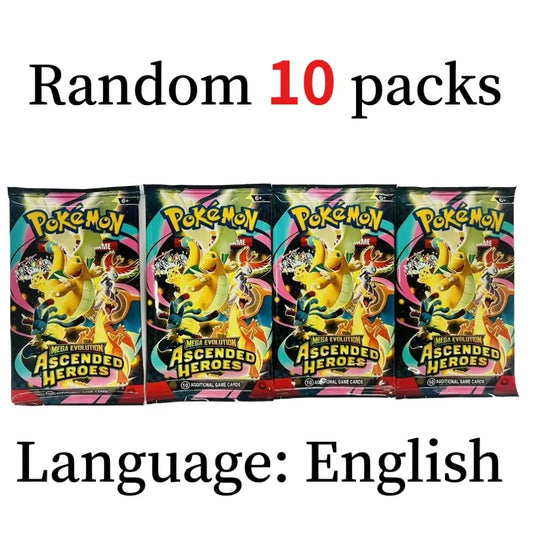 Scatola di carte Pokémon TCG Booster Box Mega Evolution, Phantasmal Flames, Ascended Heroes, 4/10/36 bustine, in inglese.