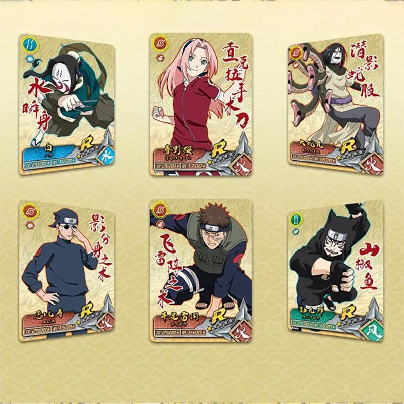 Scatola di carte Otaku Family Store con bustine e carte con caratteri cinesi, design in foglia d'oro, 36 bustine e 180 carte.