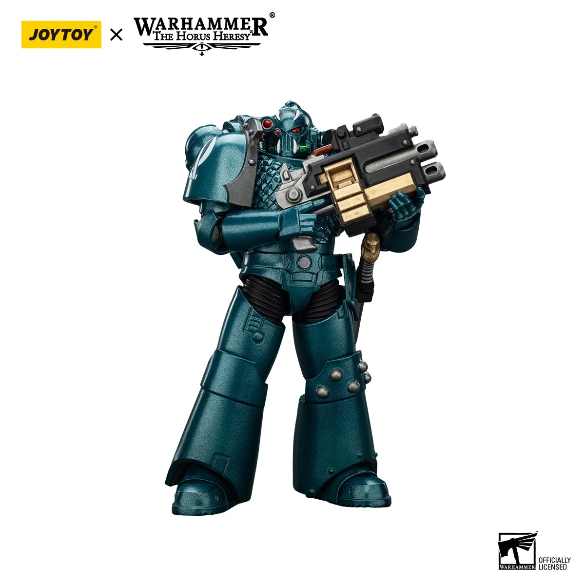 Miniatura Otaku Family Store Warhammer 40K Alpha Legion "The One Who is Many" Headhunter Prime, dettagliata e colorata.