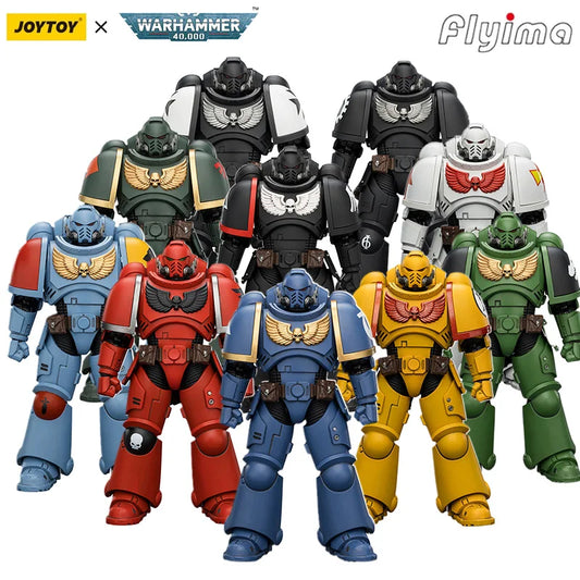 Figura d'azione Warhammer 40K Intercessor 1/18 con fucile a impulsi, pistola a impulsi e spada a catena, 10 pezzi.