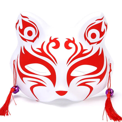 Maschera leggera da cosplay con volto di volpe, accessorio per carnevale, copri viso animale per feste di Halloween e costumi.