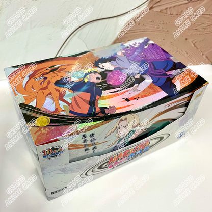 Scatola di carte Naruto KAYOU della collezione booster, con illustrazioni ufficiali Naruto e personaggi anime, vista frontale.