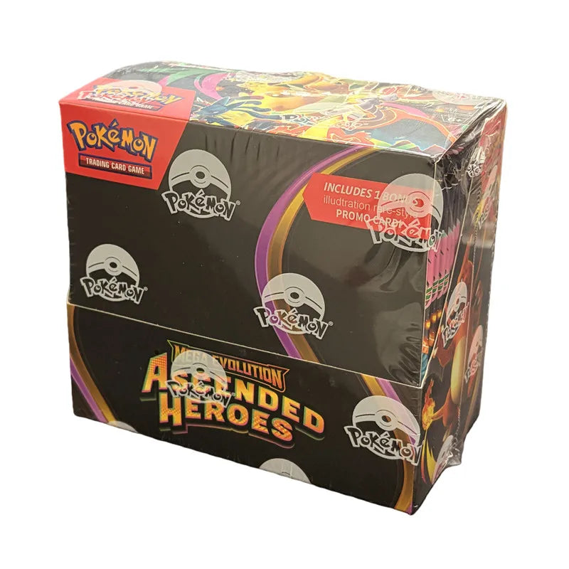 Scatola di carte Pokémon TCG Booster Box Mega Evolution, Phantasmal Flames, Ascended Heroes, 4 confezioni con 36 bustine ciascuna
