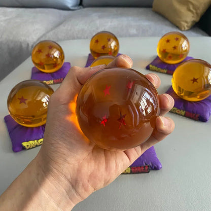 Palla di cristallo Dragon Ball Z Star 1-7 in resina per cosplay, decorazione da scrivania e giocattoli per bambini.