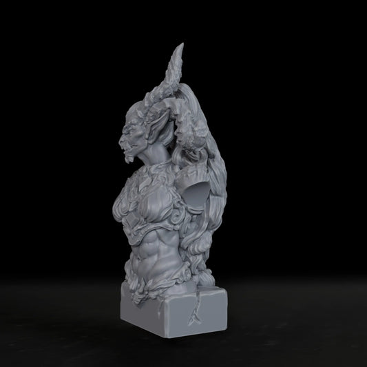 Bust di demone fantasy di Zamma, miniatura per collezionisti e appassionati, decorazione per giochi di ruolo e regali di Halloween e Natale