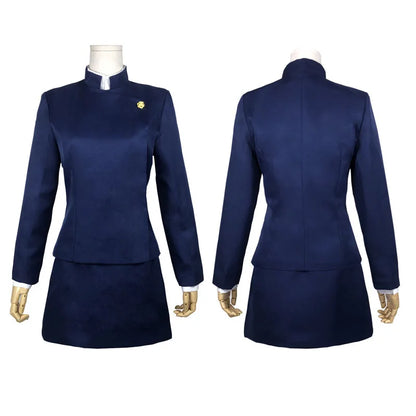 Costume cosplay Jujutsu Kaisen Maki Zenin con occhiali, parrucca, gonna e accessori, ideale per Halloween e feste per donne e uomini