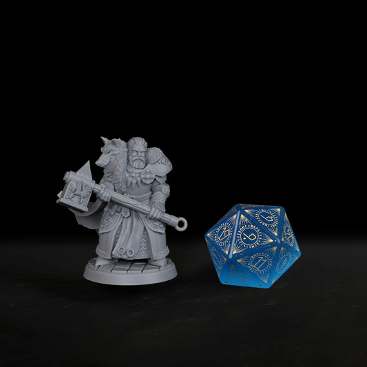 Miniatura di guerriero lupo per gioco di ruolo tabletop, nano corazzato dettagliato, resistente e pronto da primare, prodotto Otaku Family Store.