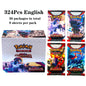 Lotto di 36 buste di carte Pokémon TCG in lingua inglese, display box con 324 carte, marca Otaku Family Store Online.