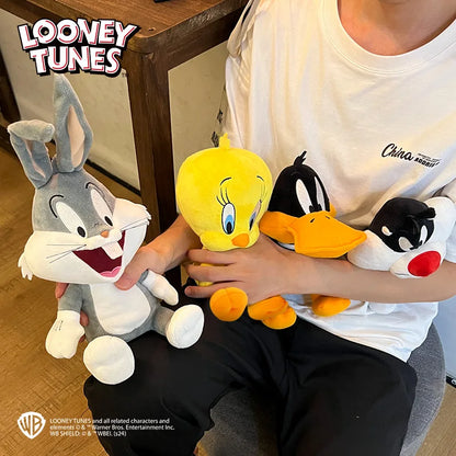 Peluche Bugs Bunny originale Looney Tunes di 32cm, con Tweety, Lola Bunny e Daffy, morbida e dettagliata, marca Otaku Family Store.