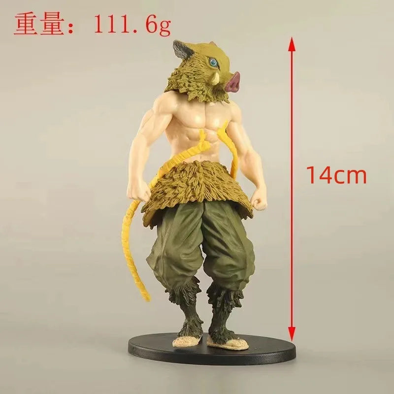 Figura d'azione Demon Slayer Kochou Shinobu e Nezuko, alte 15cm, personaggi di Kimetsu no Yaiba, in posizione in piedi.