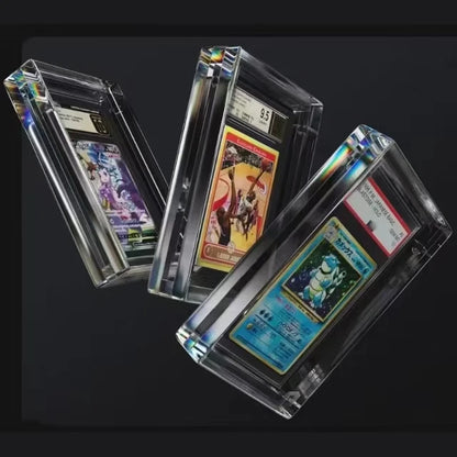 Vetrina magnetica in acrilico per carte da collezione, protezione per card slab Graduate CGC e BGS, trasparente e resistente.