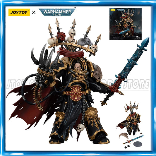 Miniatura JOYTOY 1/18 Warhammer 40K Black Legion Abaddon the Despoiler con Drach'nyen e il Talan di Horus, figura da collezione dettagliata