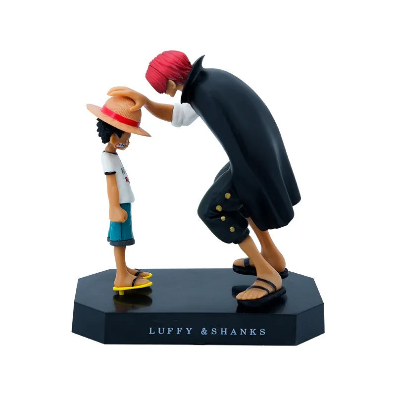 Figura d'azione di Luffy con cappello di paglia da 18cm, personaggio anime, statua decorativa per collezione e regalo creativo.