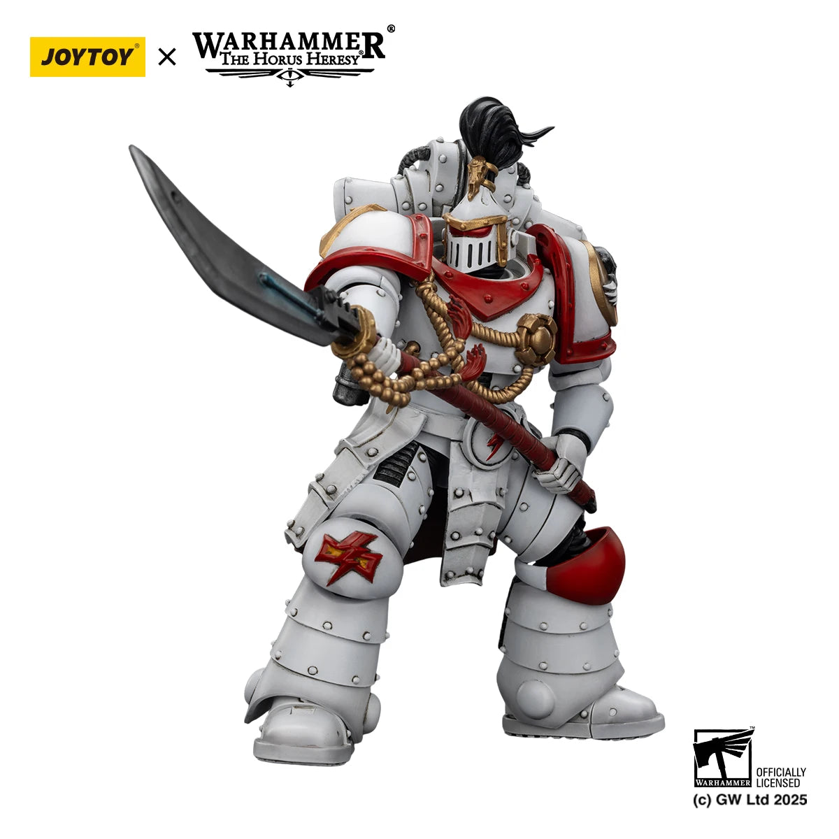 Figurine d'azione Warhammer 40K Abaddon the Despoiler e Death Guard, set di 3 con armatura primus, dettagli realistici.