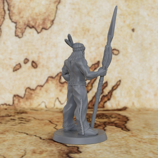 Miniatura di guerriero indiano da 25mm per giochi di ruolo, figura da collezione per appassionati di TTRPG, gadget Otaku Family Store