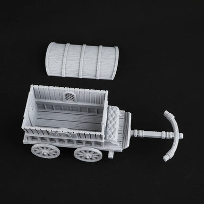 Carro in miniatura RPG 28mm, accessorio per scena tabletop, decorativo e da gioco, prodotto da Otaku Family Store Online.
