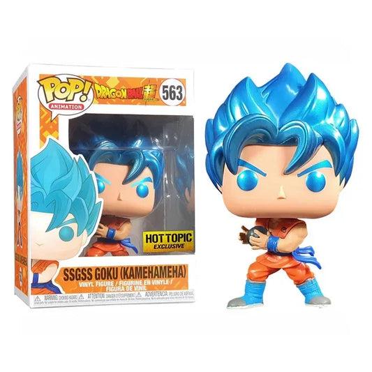 Figura Funko Pop Dragon Ball SSGSS Goku Kamehameha, personaggio in vinile con dettagli vivaci e posa iconica, collezione Otaku.