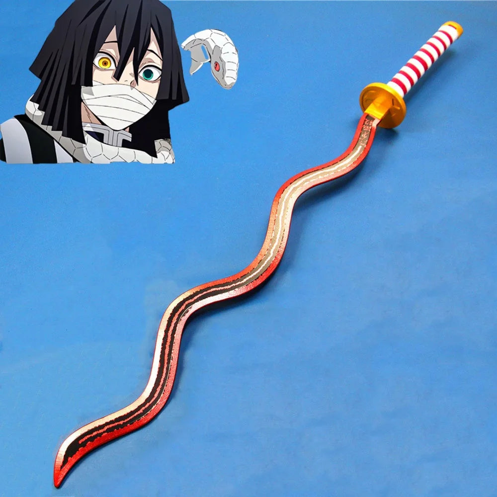 Spada cosplay Demon Slayer katana da 41 pollici in stile anime ninja, dettagliata e realistica, ottima per cosplay e collezionismo.