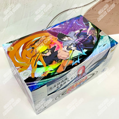Scatola di carte Naruto KAYOU della collezione booster box ufficiale T2W9 / T4W8, con illustrazioni dei personaggi Naruto e altri.