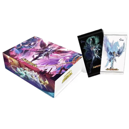Carte della collezione Saint Seiya Card Collection – Manga Version Contract Pack Vol.1, raffiguranti personaggi iconici in stile manga.