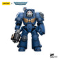 Action figure Warhammer 40k Ultramarines Terminator Squad 14.3cm, modello 1/18, con dettagli e armature.