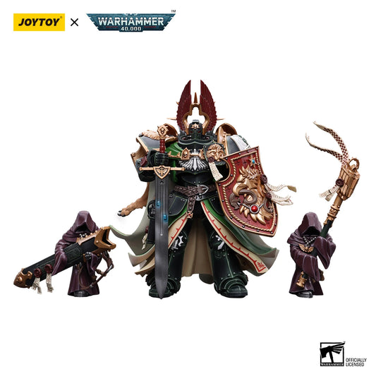 Figura d'azione Warhammer 40k Dark Angels Primarch Lion Jonson in scala 1/18, dettagliata e realistica.