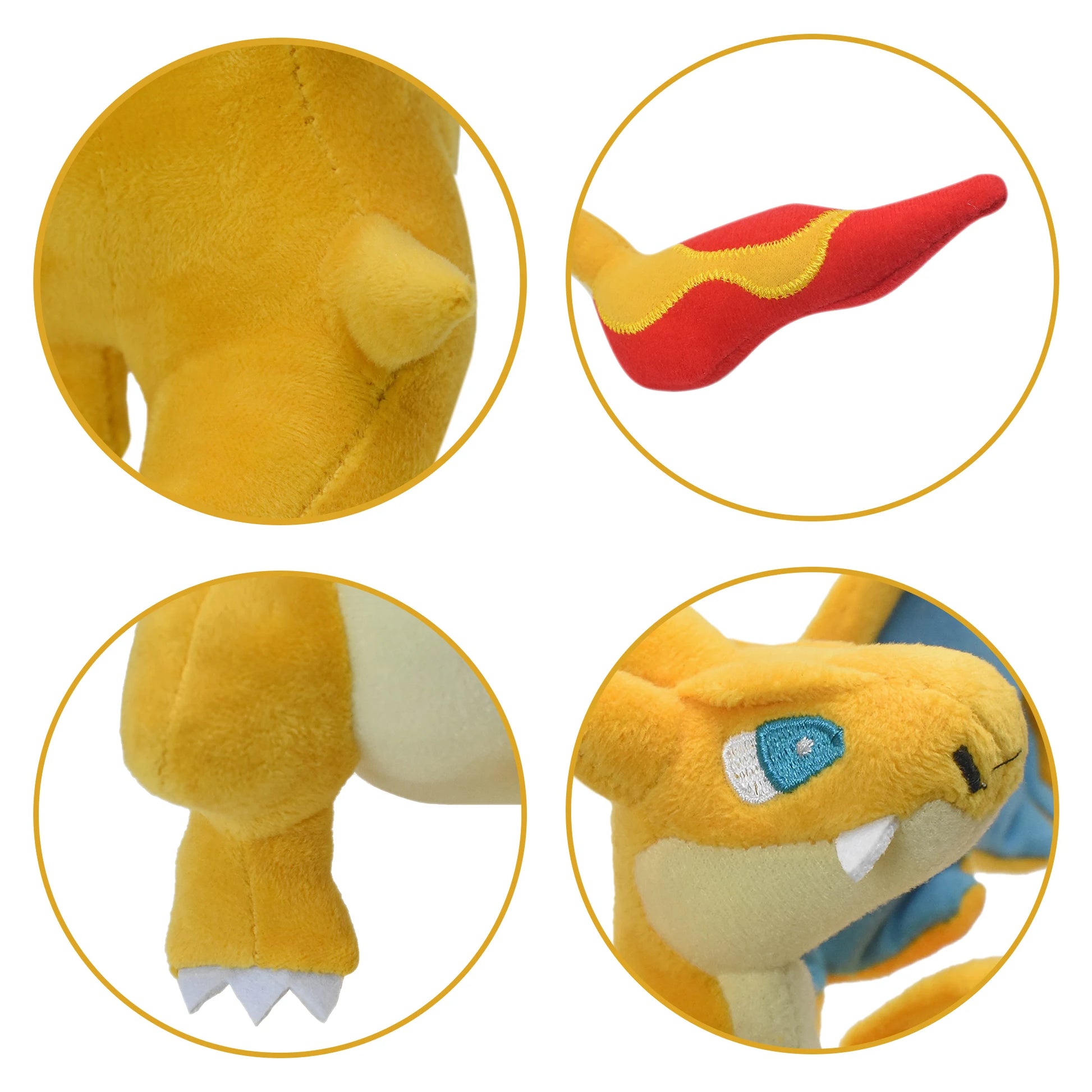 Peluche di 20cm Evolution Mega Charizard Y, figura morbida di Pokémon Dragon, ideale come regalo per bambini.