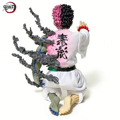 Figura d'azione Akaza Hakuji Demon Slayer, modello in PVC da 14cm, rappresenta il personaggio anime in posa dinamica