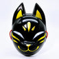 Maschera leggera da cosplay con faccia di volpe, copricapo animale per costumi di Halloween, accessorio di Otaku Family Store.