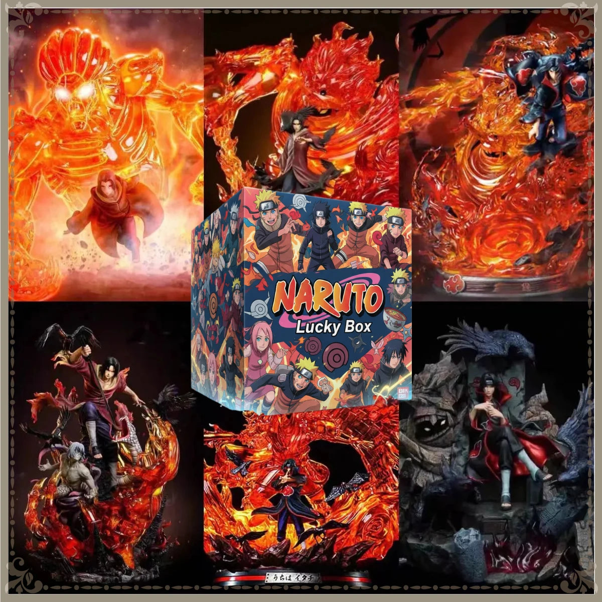 Figura d’azione Naruto della collezione anime, scatola misteriosa con personaggi Otaku Family Store Online.