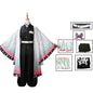 Costume cosplay Demon Slayer Kochou Shinobu di Kimetsu no Yaiba con parrucca, uniforme e dettagli visivi.