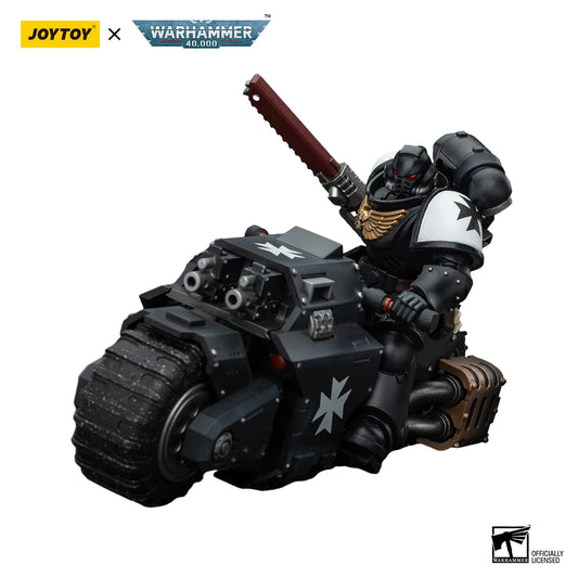 Miniatura di Brother Valtus Black Templars Outriders, figura d'azione 1/18 di Warhammer, marchio JoyToy.