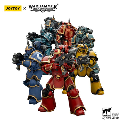 Figura d'azione Warhammer "The Horus Heresy" Space Wolves, Blood Angels, Imperial Fists MK III, dettagliata e colorata, in posa