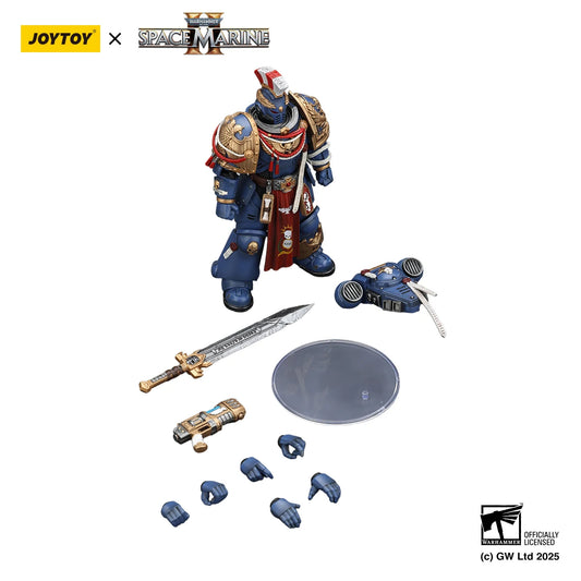 Action figure Warhammer 40K Ultramarines Relic Primus Armor in 1/18 scale, dettagliata figura da collezione Otaku Family Store.