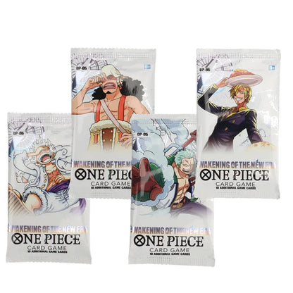 Carte della collezione One Piece OP-05 con Luffy, Zoro e Shanks, set di 40 carte da Otaku Family Store.