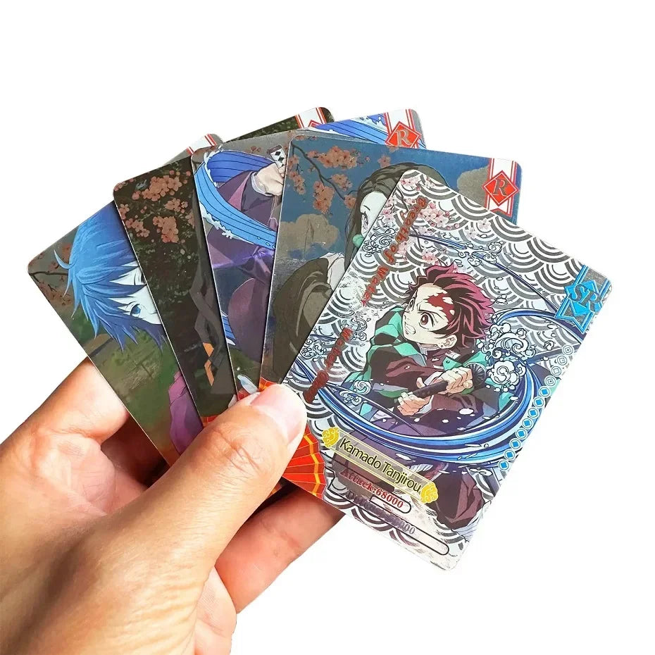 Carte da collezione Demon Slayer Mugen Train con Tanjirou e Nezuko, carta ultra rara della serie Otaku Family Store Online.